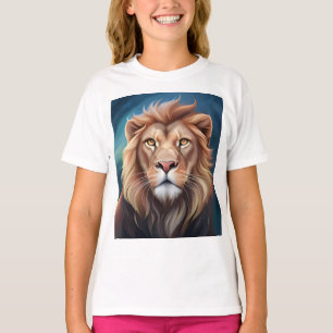 T-shirt Portrait Art numérique Lion-56556