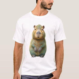 T-shirt Portrait Artistique de Capybara aux Couleurs Vives