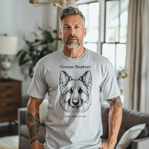T-shirt Portrait berger allemand