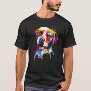 T-shirt Portrait coloré Labrador Retriever Portrait Lab Ow
