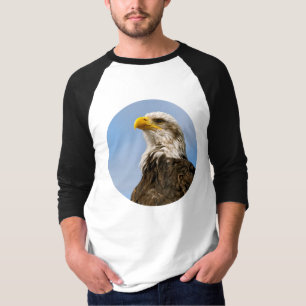 T-shirt Portrait d'aigle américain dans la nature