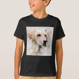 T-shirt Portrait d'aquarelle de chien de Labrador Retrieve