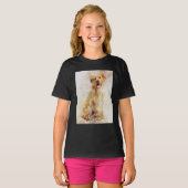 T-shirt Portrait d'aquarelle de chien de Labrador Retrieve (Devant entier)