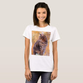 T-shirt Portrait d'art de chat (Devant entier)