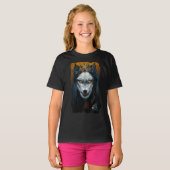 T-shirt Portrait d'Art numérique d'un loup-garou (Devant entier)