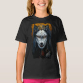 T-shirt Portrait d'Art numérique d'un loup-garou (Devant)