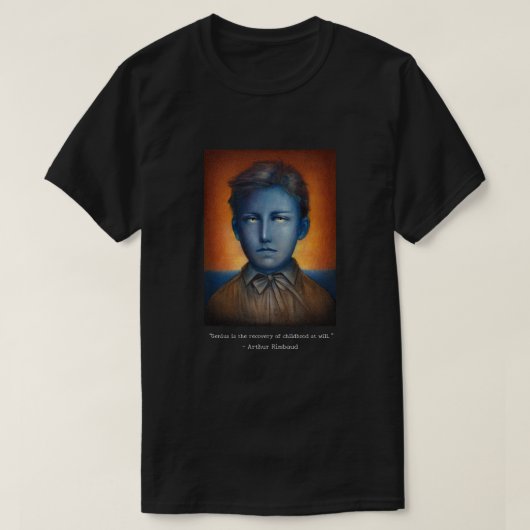 T-shirt Portrait d'Arthur Rimbaud avec citation (Design devant)