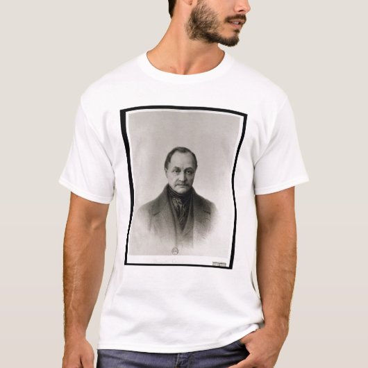 T-shirt Portrait d'Auguste Comte, philosophe français (Devant)