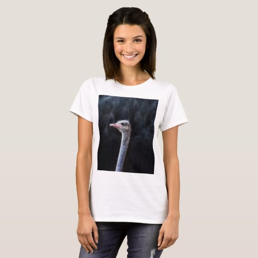 T-shirt portrait d'autruche (Devant entier)