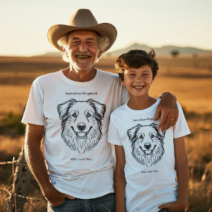 T-shirt Portrait de berger australien