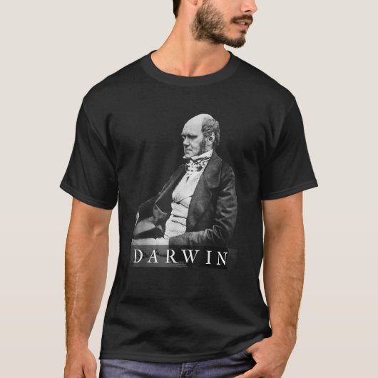 T-shirt Portrait de Charles Darwin Évolution (Devant)