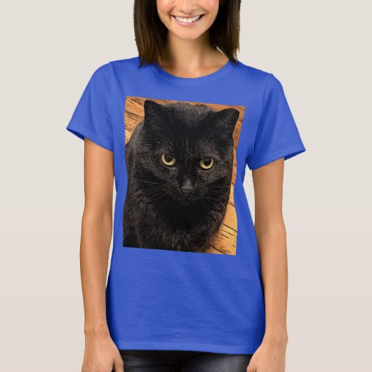 T-shirt Portrait de chat (Devant)