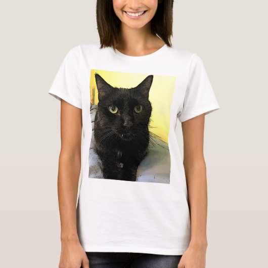 T-shirt Portrait de chat (Devant)