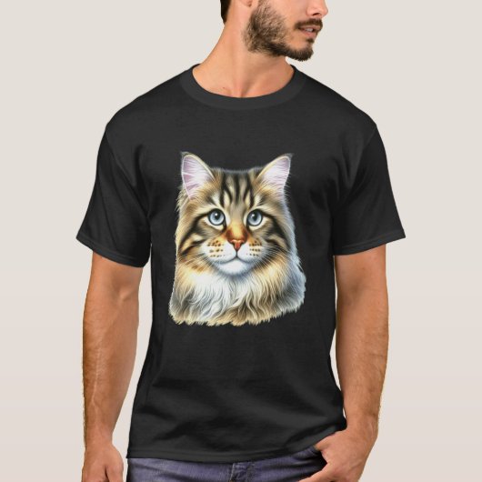 T-shirt Portrait de chat (Devant)