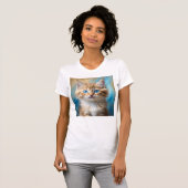 T-shirt Portrait de chat adorable (Devant entier)