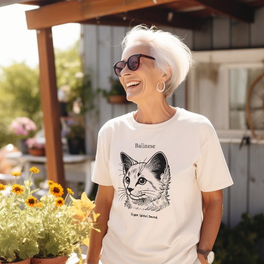 T-shirt Portrait de chat balinais