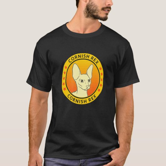 T-shirt Portrait de chat Cornish Rex (Devant)