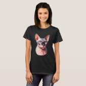 T-shirt Portrait de chat Sphynx (Devant entier)