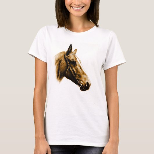 T-shirt Portrait de cheval (Devant)