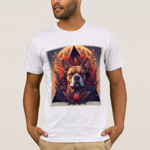 T-shirt Portrait de chien Art abstrait