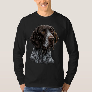 T-shirt Portrait de chien de GSP Allemagne Pointeur à chev