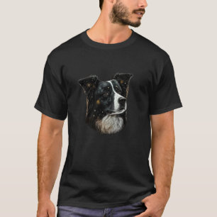 T-shirt Portrait de chien de maman Border Collie