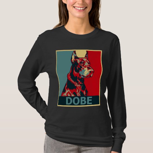 T-shirt Portrait de chien esthétique Doberman (Devant)