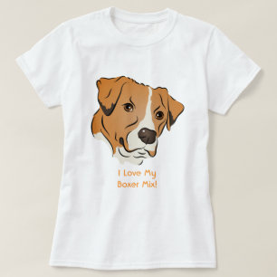 T-shirt Portrait de chien graphique de mélange de boîtes