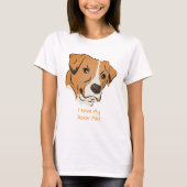 T-shirt Portrait de chien graphique de mélange de boîtes (Devant)