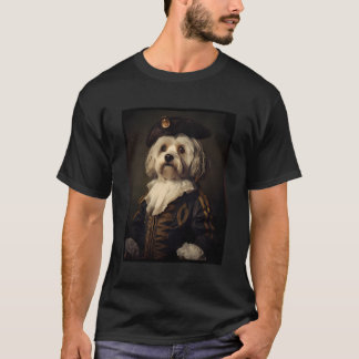 T-shirt Portrait de chien Lowchen Renaissance Amusant anim
