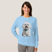 T-shirt Portrait de chien mignon de Bichon Frise (Devant entier)