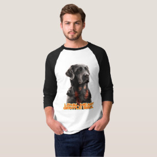 T-shirt Portrait de chien noir élégant - Art réaliste pour