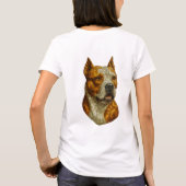 T-shirt Portrait de chien Pitbull (Dos)