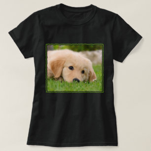 T-shirt Portrait de chien rêveur de coquelicot doré