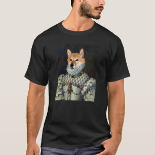 T-shirt Portrait de chien Shiba Inu Renaissance Moyen Âge