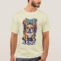 Portrait de chien unique aux couleurs vives