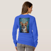 T-shirt Portrait de Corgi Amical (Dos entier)