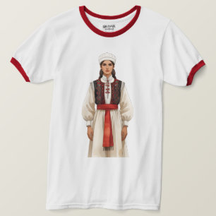 T-shirt Portrait de costume albanais traditionnel Patrim
