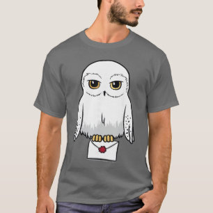 T-shirt Portrait de dessin animé mignon d'Hedwig Harry Pot