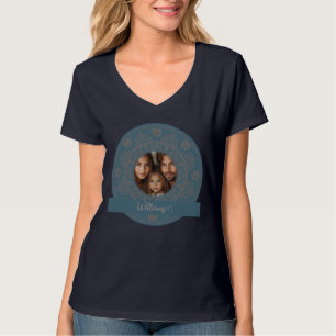 T-shirt Portrait de famille personnalisé Gold Rococo Manda