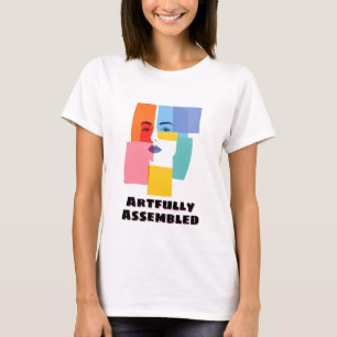 T-shirt Portrait de femme géométrique Abstrait