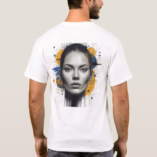 T-shirt Portrait de femme réaliste Art abstrait cadeau mod