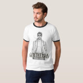 T-shirt Portrait de gentleman avec pipe (Devant entier)
