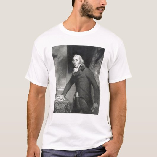 T-shirt Portrait de gris de Charles, gris de comte (Devant)