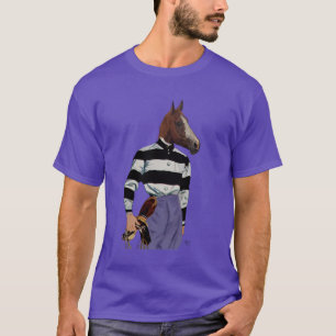 T-shirt Portrait de jockey de course de chevaux