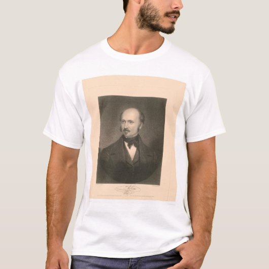 T-shirt Portrait de John Sutter (1679A) - reconstitué (Devant)