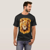 T-shirt portrait de lion (Devant entier)