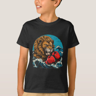 T-shirt Portrait de lion de boxe motif faune amateur de ki