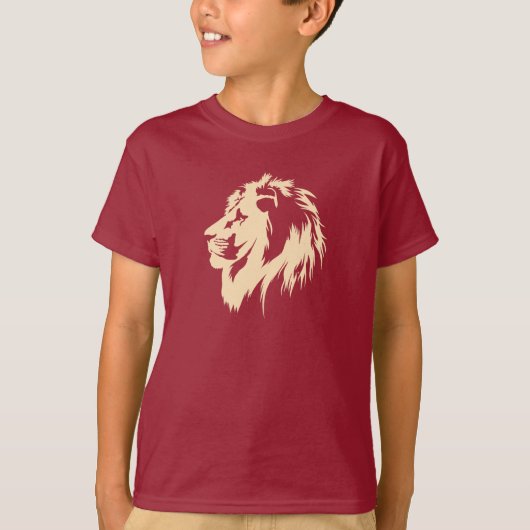 T-shirt Portrait de Lion (sable) (Devant)