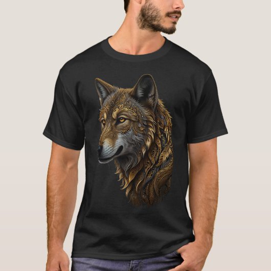 T-SHIRT PORTRAIT DE LOUP (Devant)